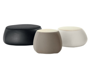 Круглый пуф из ткани