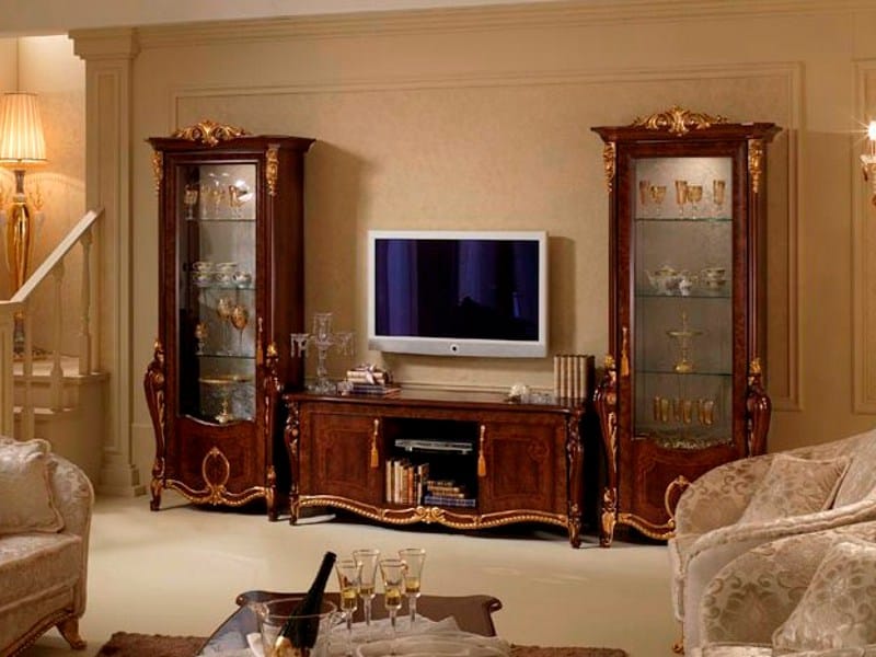 Деревянный шкаф для телевизора в классическом стиле Arredoclassic Donatello ARCH-00116102