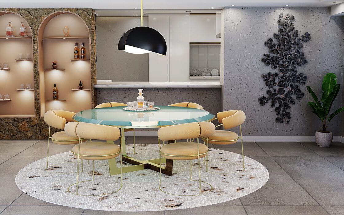 Стол для гостиной из дерева и стекла Essential Home MAXIME ARCH-00041115 - Вид №2