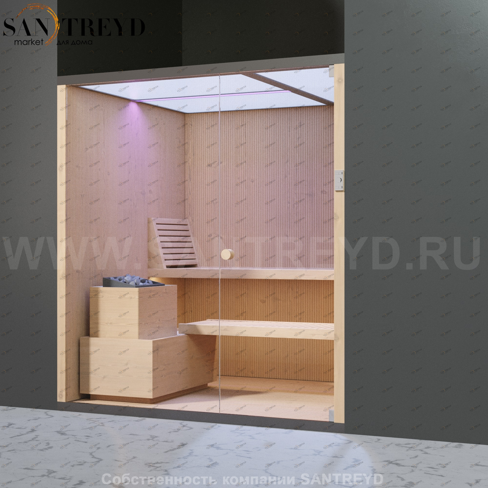 Effegibi BODYLOVE S BL20100001 Сауна. Установка: в нишу. Мощность: 8 кВт макс. Размеры: длина 200 см, ширина 176 см. Отделка: канадский хемлок.