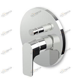 ZWN096 - R97800 Встраиваемый однорычажный смеситель для ванны и душа с переключателем, для универсального встраиваемого корпуса Zetasystem R97800. <br> Картридж с ограничителем расхода и температуры. Zucchetti Wind 