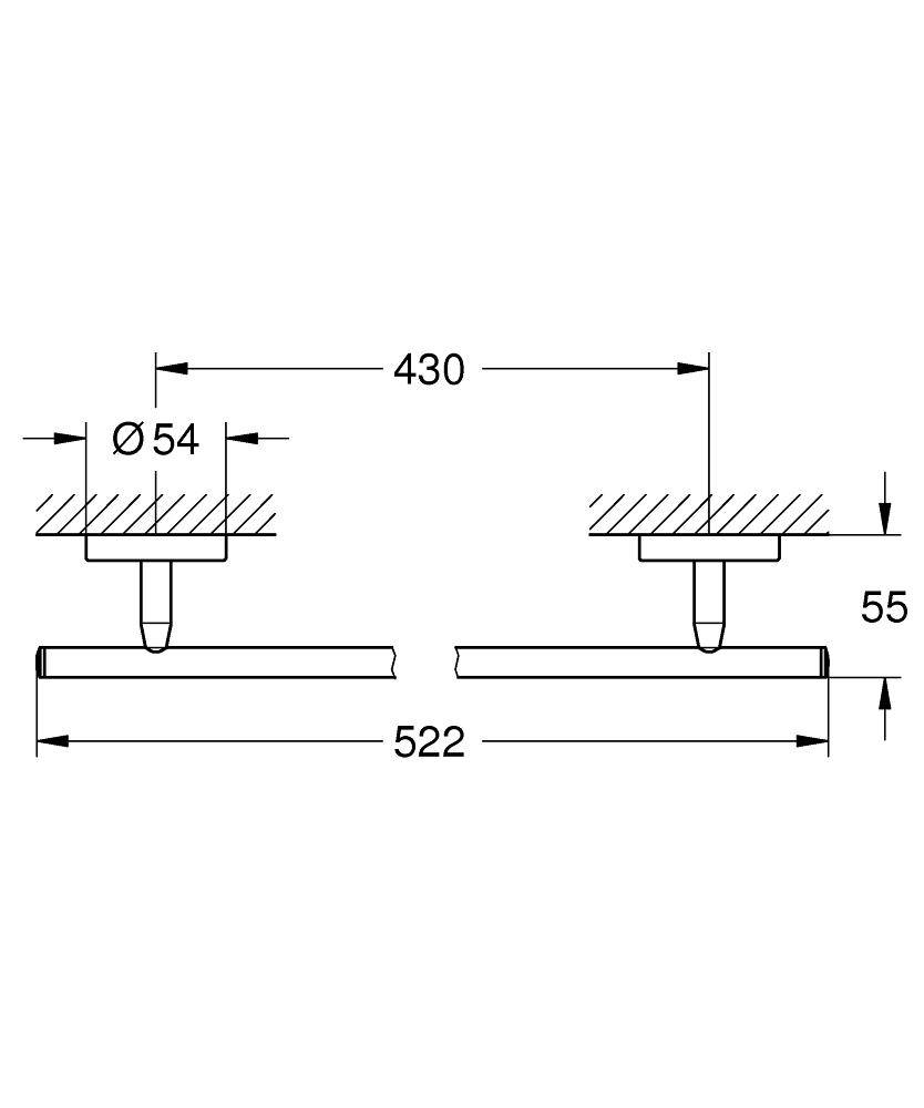 40459000 Держатель для полотенца Grohe BauCosmopolitan хром - Вид №1