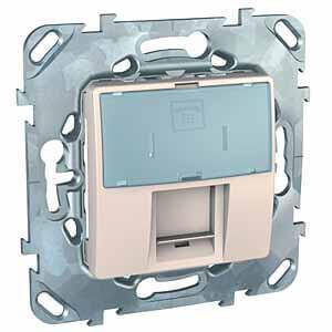 MGU5.493.25ZD Розетка телефонная 1xRJ12 , бежевый Schneider Electric Unica