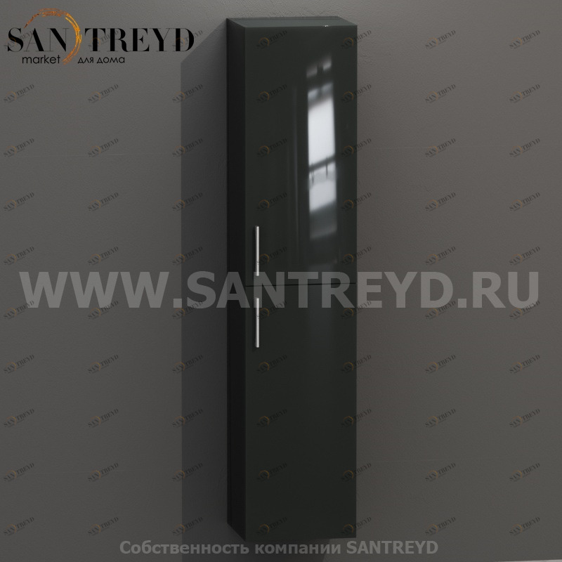 MDC160 Высокий шкаф с двумя створками 160 см серый Globo 4ALL Италия Ceramica Globo