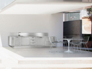 Наружная кухня из нержавеющей стали