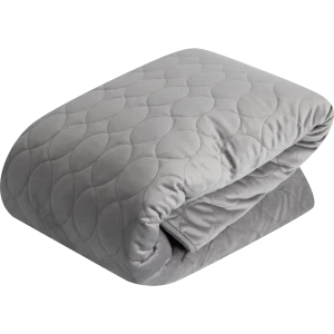 Покрывало Овалы 220x240 см, велюр, цвет серый