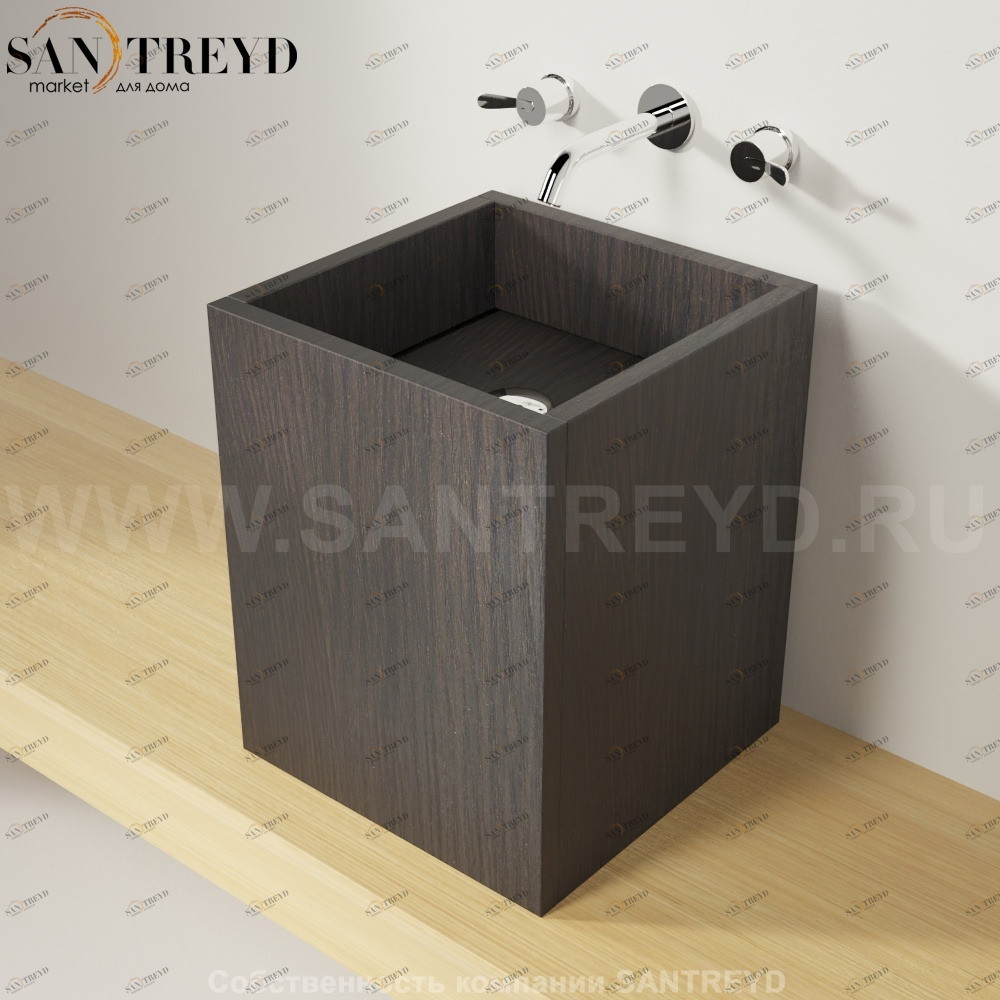 ACER0770PRW Накладная раковина на столешницу  квадратная Agape 