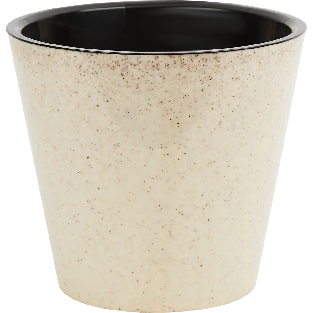 Кашпо Homver London ø16 h14.5 см v1.6л пластик светло-бежевый STLM-2083554