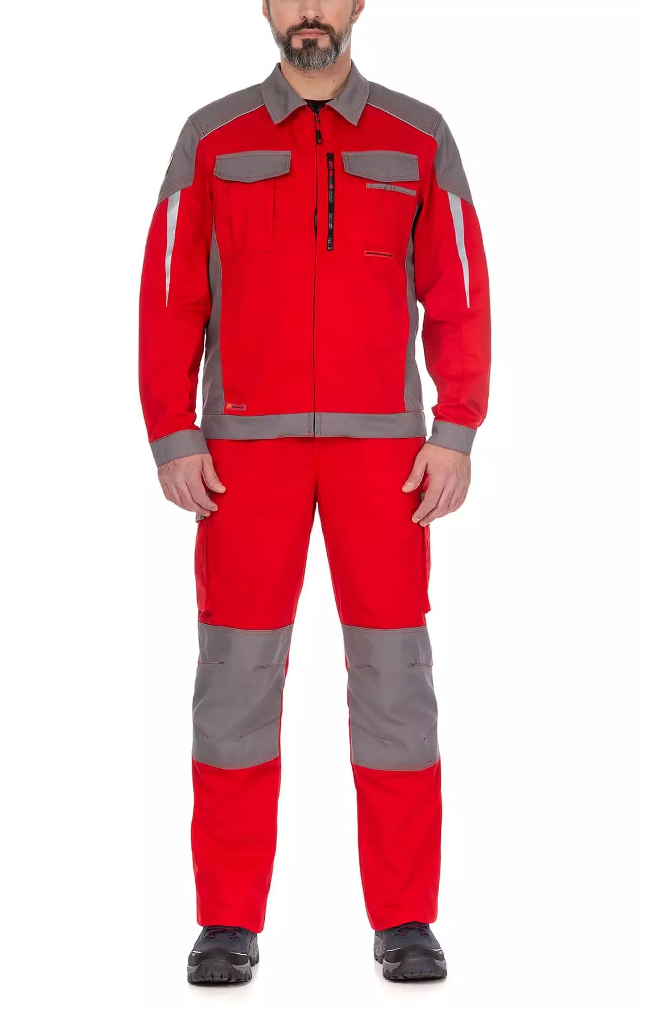64645 Костюм  NEW 2 красный с серым STATUS  Летняя спецодежда  размер 56-58/182-188  - Вид №16