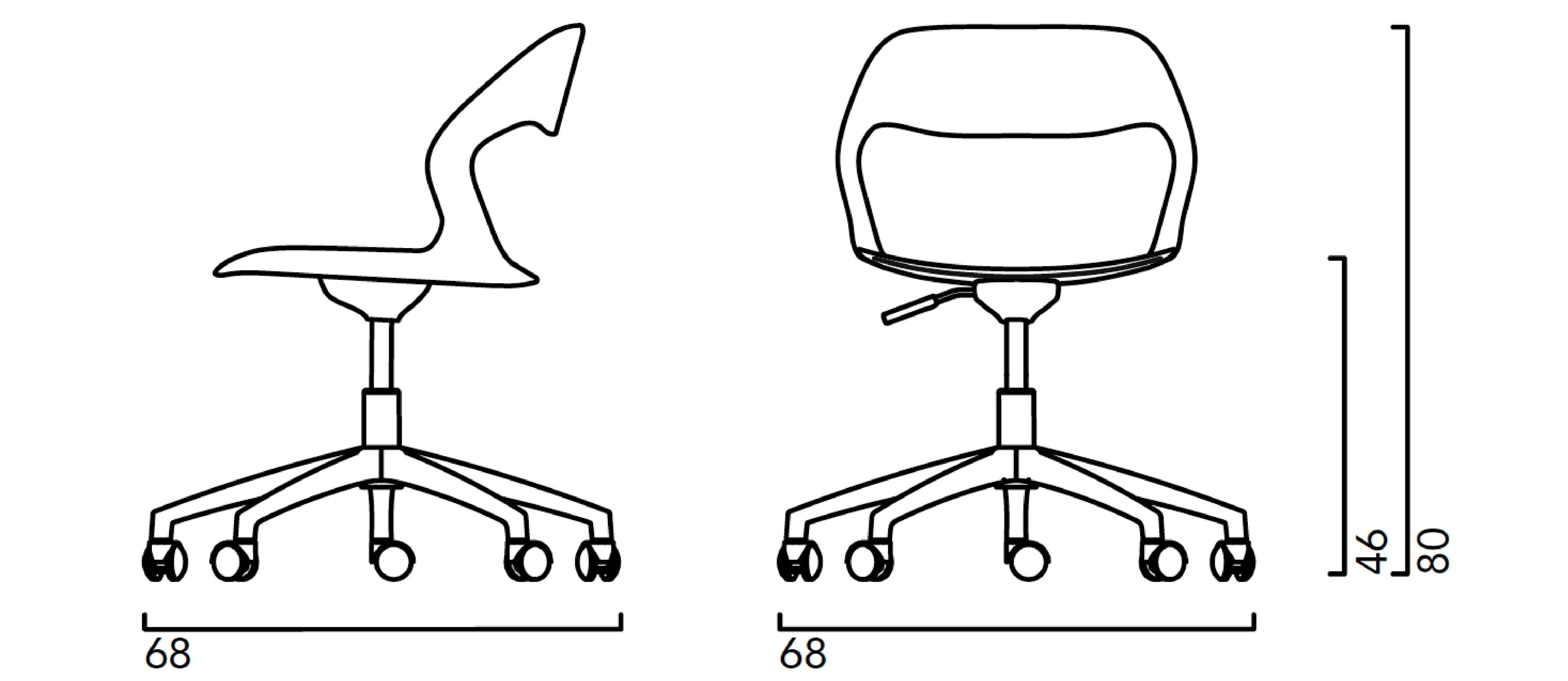 Вращающееся кресло из полипропилена Crassevig Mixis ARCH-00073481 - Вид №5
