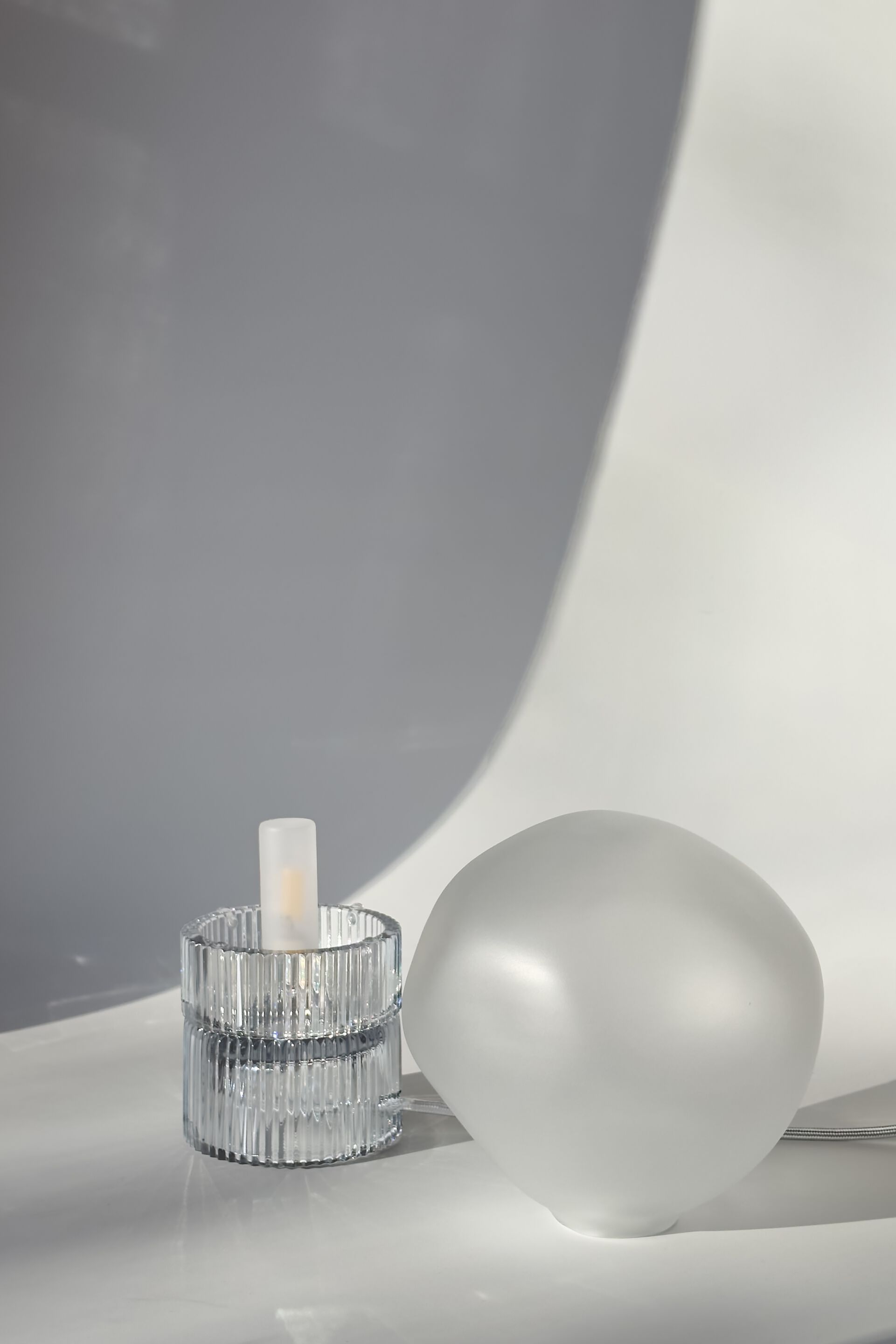 Настольная лампа из дутого стекла Studio Bojola TELLO+NUVOLA ICED ARCH-00093366 - Вид №5