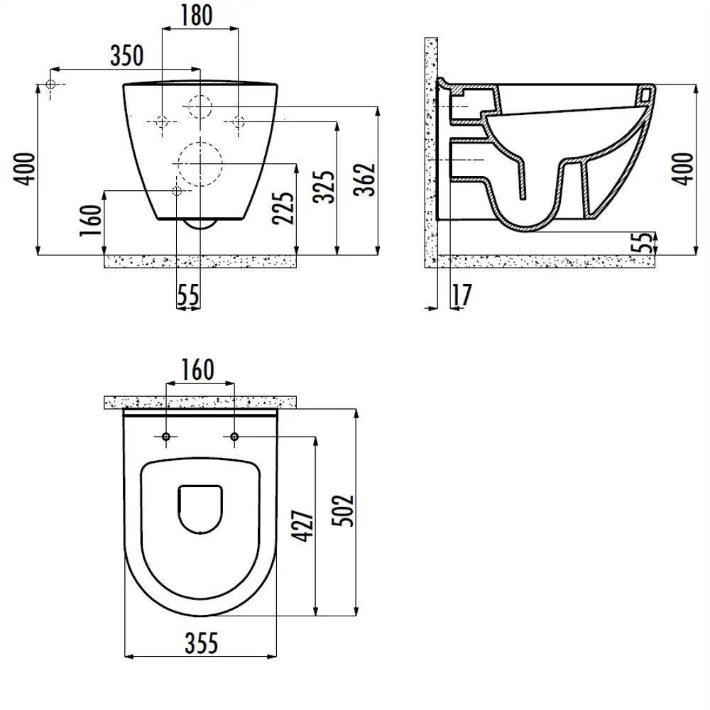 Комплект инсталляция с унитазом Creavit Terra TP325-11CB00E-0000, с микролифтом, клавиша цвет хром 89348662 STLM-2158332  - Вид №6