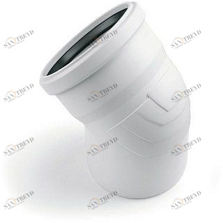 Отвод 45° RAUPIANO PLUS d110 мм REHAU 123444