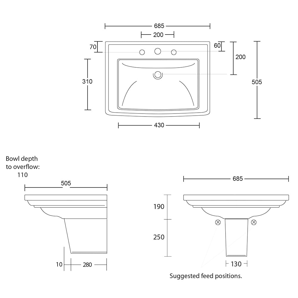 IMSR134 Рэдклифф Большой полупьедестал Black Sapphire Imperial  - Вид №2