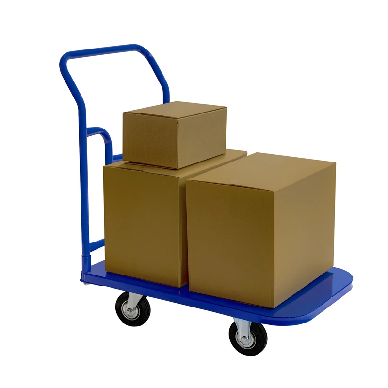 Тележка платформенная ТПТ (г/п 500 кг, 800x500 мм, колеса черная резина 200 мм) Верстакофф 65-8884