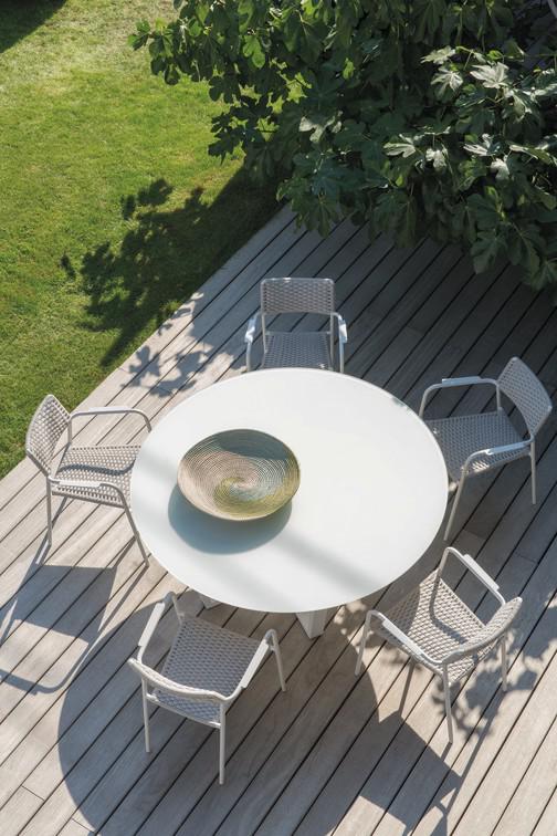 MNST215 Обеденный стол pa lava ⌀130см Manutti Fuse - Вид №7