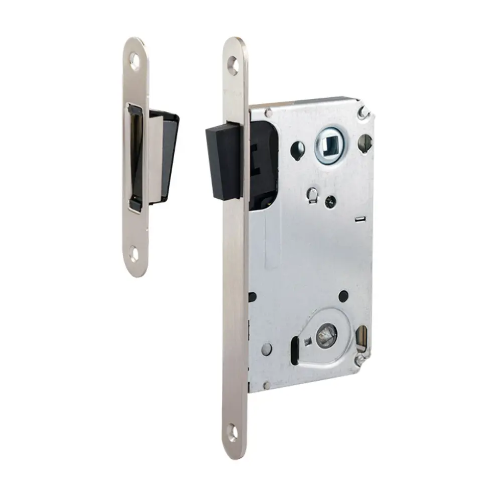 91089685 Защелка врезная LOCKLY 5390-M-WC-SN (90 мм) мат.хром магнитная под фиксатор STLM-0897214