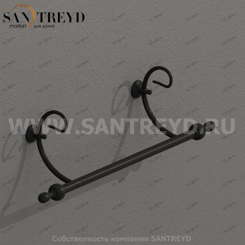 PA045 Держатель для полотенец 66 см цвет Черный Globo Paestum Италия Ceramica Globo