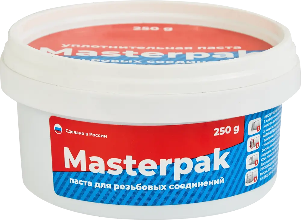 82273637 Паста уплотнительная Masterpak для воды 250 г STLM-0023700