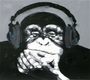 Картина на холсте 100х100 см "Любовь к музыке" EVENHOME КАРТИНЫ МАСЛОМ 129751 Белый;серый;черный;разноцветный