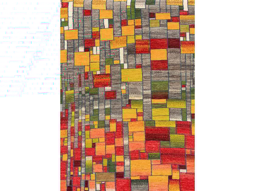 Прямоугольный шерстяной клетчатый ковер Zollanvari Stained-Glass-Designer ARCH-00101906