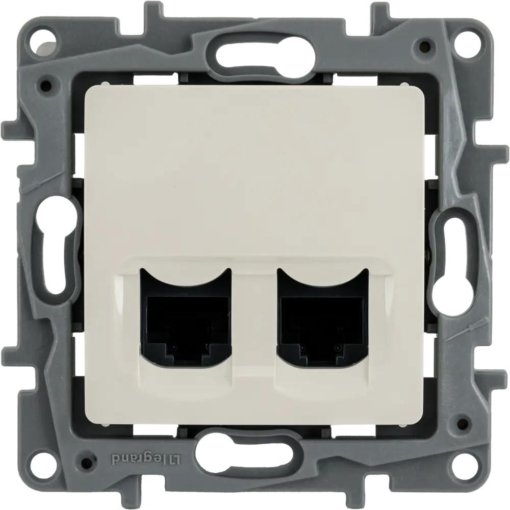 Legrand Etika: Двойная компьютерная розетка для сетевых подключений 82496477
