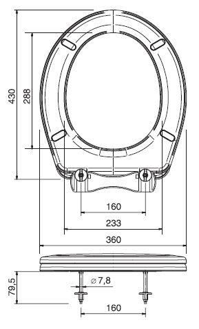 16143 Крышка сиденье для унитаза ОРИО  - Вид №1
