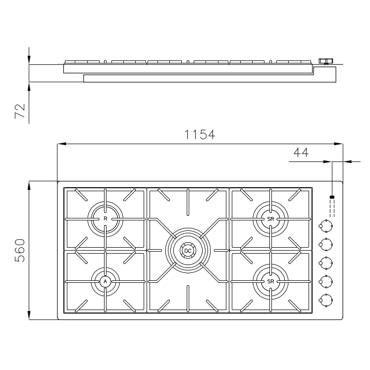 7636000 Варочная панель Foster Milano 7636000 Fosterspa  - Вид №1