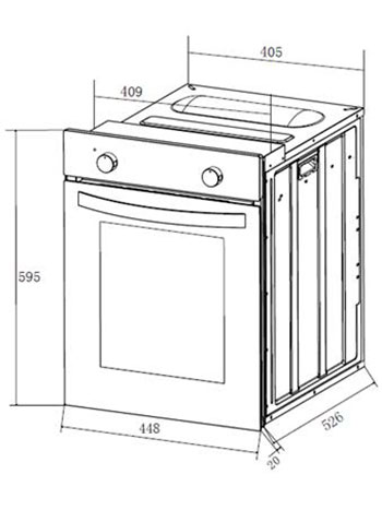 8160925 Электрический духовой шкаф HOMSair OEF451BK черный STDN-0102621 - Вид №8