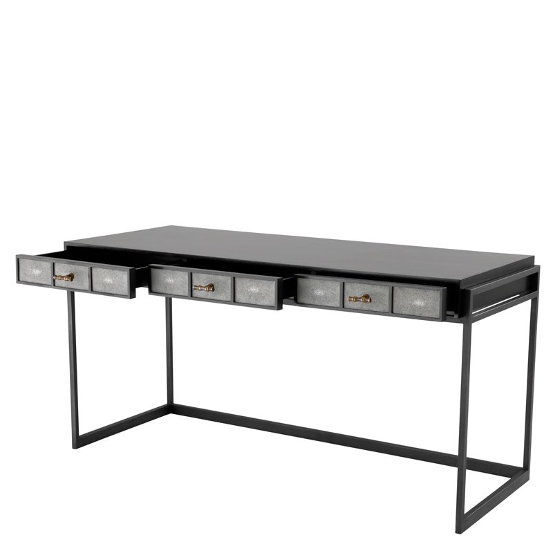 Письменный стол с ящиками с отделкой латунь Paco от Eichholtz EICHHOLTZ  246525 Серый;черный  - Вид №1