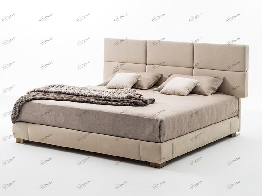 OAK Двуспальная кровать из ткани с мягким изголовьем Milano collection Sc5093