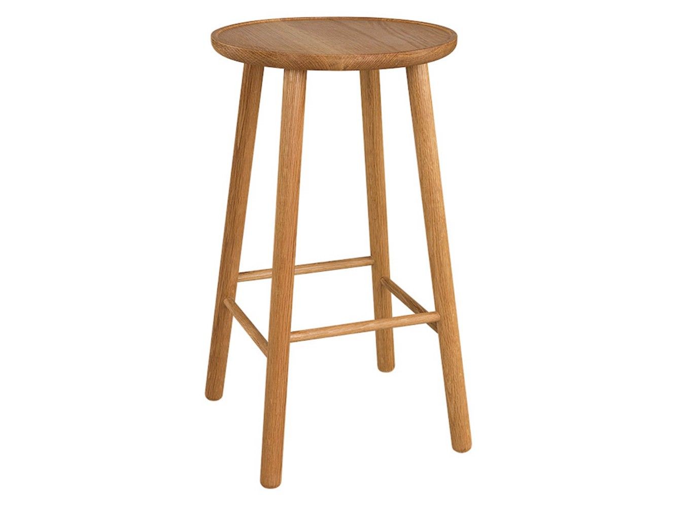 Высокий дубовый стул с подставкой для ног Hans K ZigZag ARCH-00093220