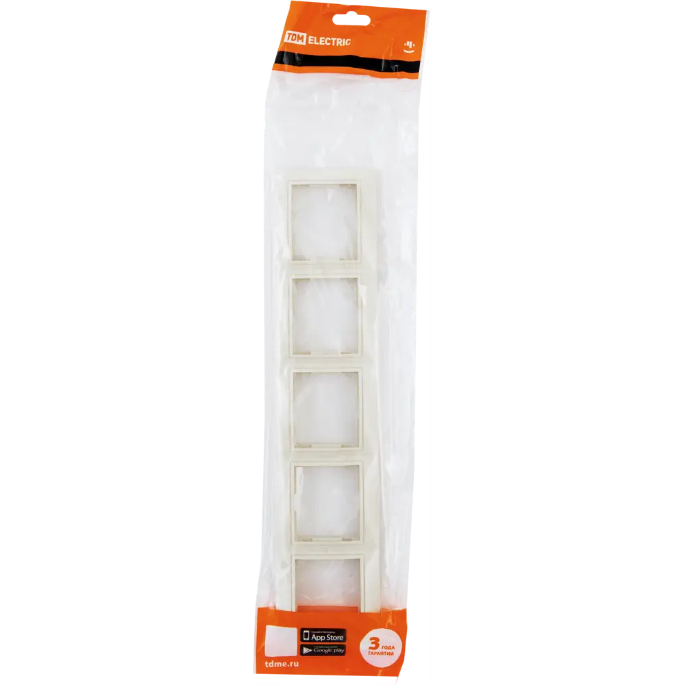 Рамка TDM ELECTRIC Таймыр на 5 розеток в бежевом цвете 85591193 STLM-0064419 - Вид №4