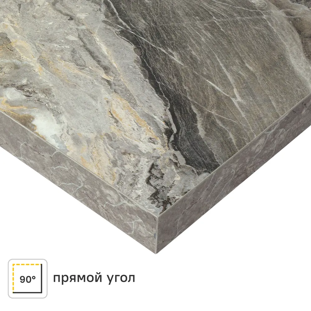 Столешница Delinia Рашчер 120x3.9x80 см HPL/ДСП цвет серый 86339591 STLM-2125045 ДСП Прямой угол