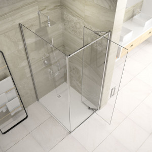 Дверь душевая для установки с боковой панелью AR8NF100N L or R Merlyn Arysto Хромированный