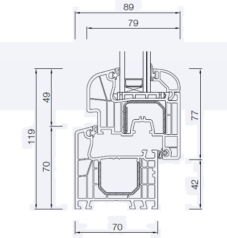 Diquigiovanni Окно с терморазрывом из алюминия и пвх Dqg 70 sun-id-1490351 - Вид №2