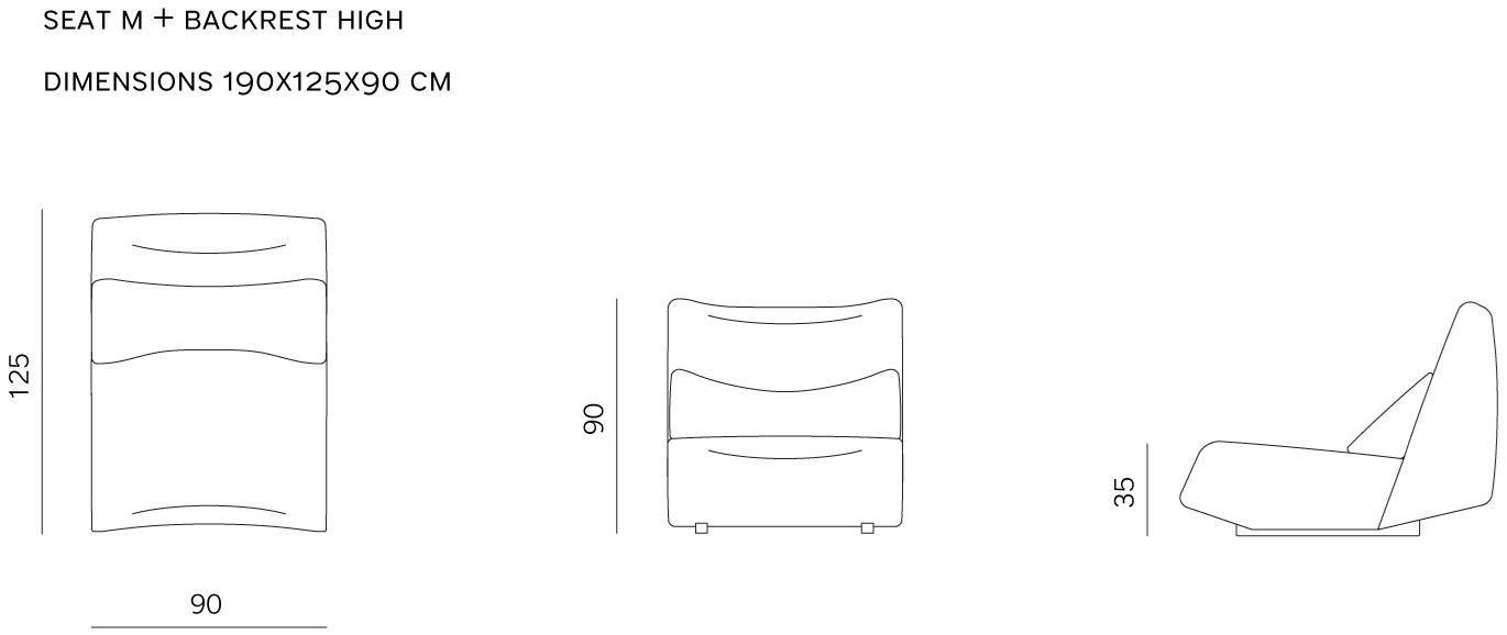 prostoria Модульный тканевый диван с шезлонгом Absent sun-id-1445868 - Вид №14