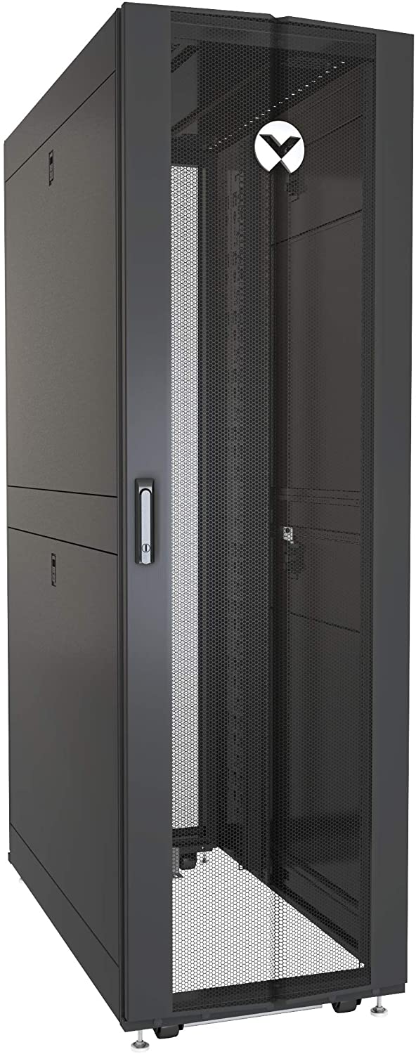 VR3300 Vertiv шкаф 42u 1998х600х1200мм, 77% перф. передняя дверь с замком, 77% перф. распашная задняя дверь с замком, 4x19” серверных направляющих, боковые панели, крыша, ролики и регулируемые ножки, 2 органайзера для pdu и кабелей, 50хm6 гаек и винтов, r Santreyd 