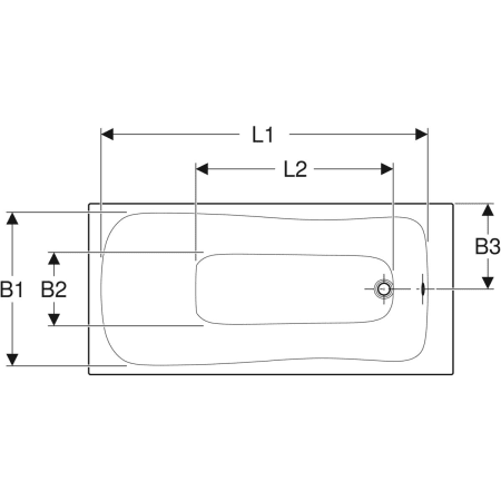 554.201.01.1 Ванна прямоугольная Geberit Renova Geberit  - Вид №2