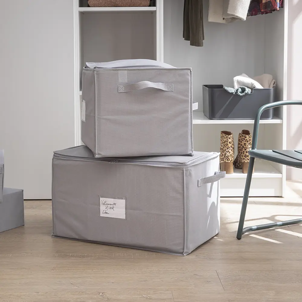 Короб с вакуумным пакетом Spaceo 42x36x33 см цвет светло-серый STLM-2004286 - Вид №7