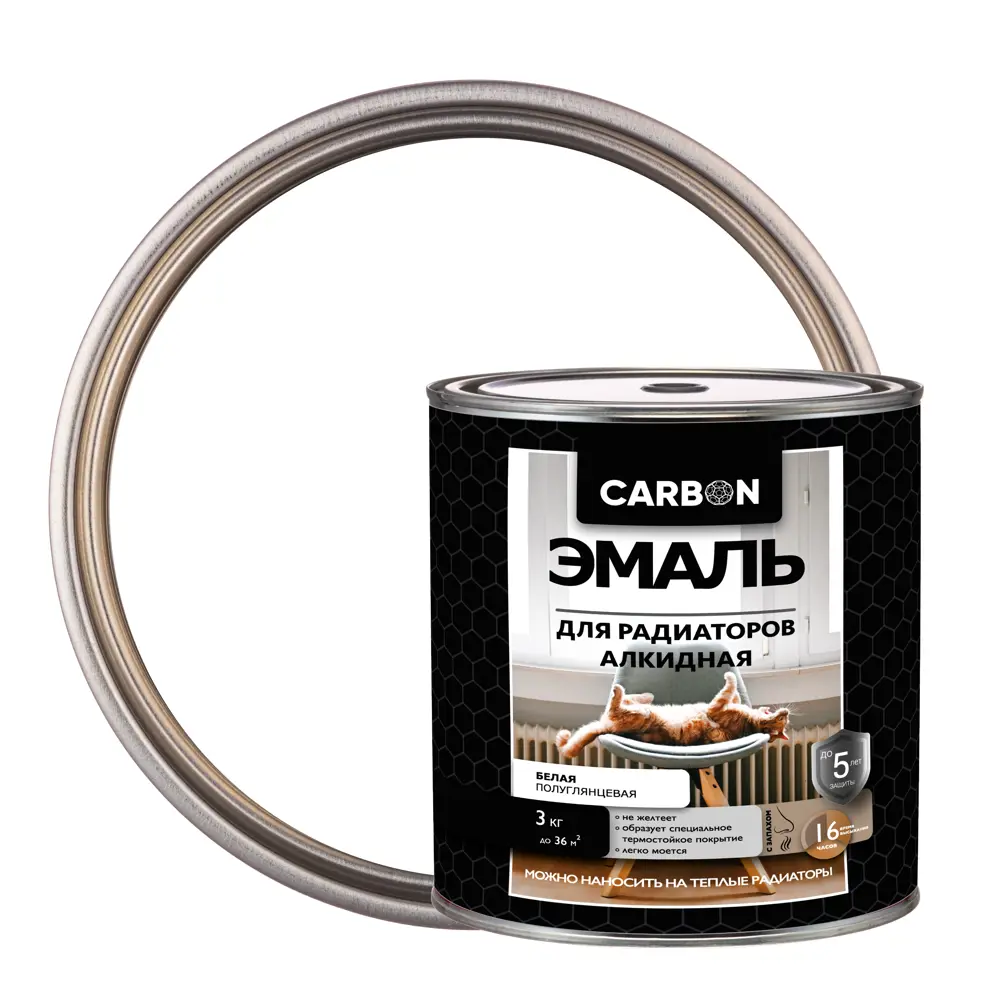 Эмаль для радиаторов Carbon цвет белый 3 кг 83970509 STLM-2182925 