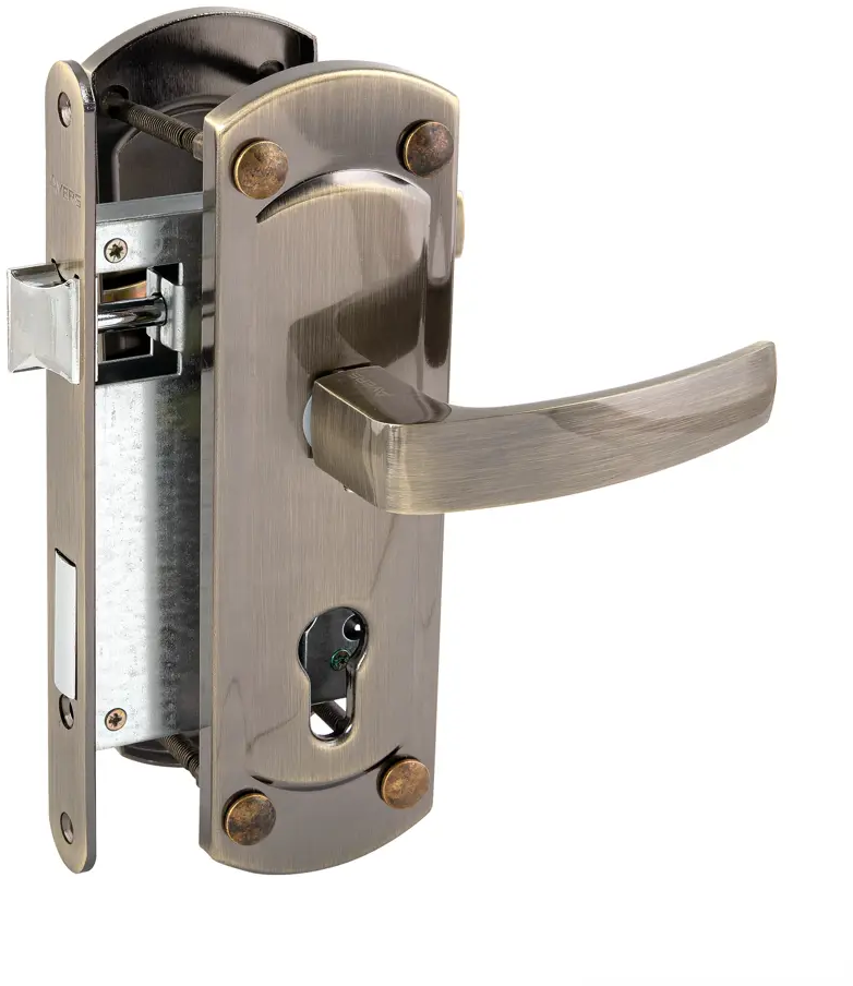 Врезной замок AVERS 1425-AB в античной бронзе для ПВХ-дверей 85203618