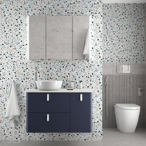 83099 SALGAR Мебель для умывальника UNIIQ 1200 NIGHT BLUE правая 1 дверца и 2 ящика с системой мягкого закрывания 1194 x 540 x 450 мм Синяя ночь