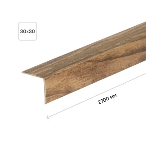 Угол 30x30x2700 мм ПВХ цвет орех светлый 18324636 STLM-2099706
