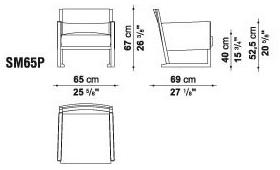Maxalto Мягкое кожаное кресло с подлокотниками Musa sun-id-1463766 - Вид №2
