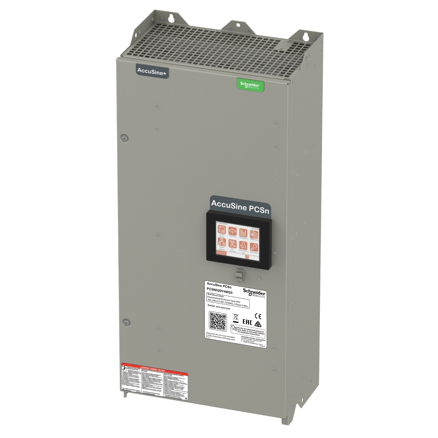 PCSN030Y4W20 Активный фильтр PCSn 30A 208-415Vac IP20 Schneider Electric AccuSine 