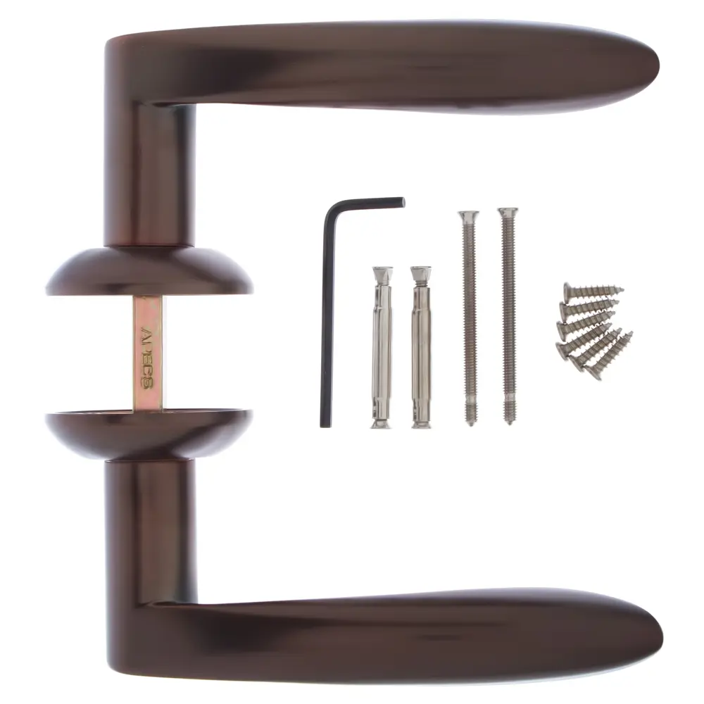 Ручки дверные на розетке Apecs H-0571-Z, цинковый сплав, цвет тёмная медь STLM-2103464 - Вид №2