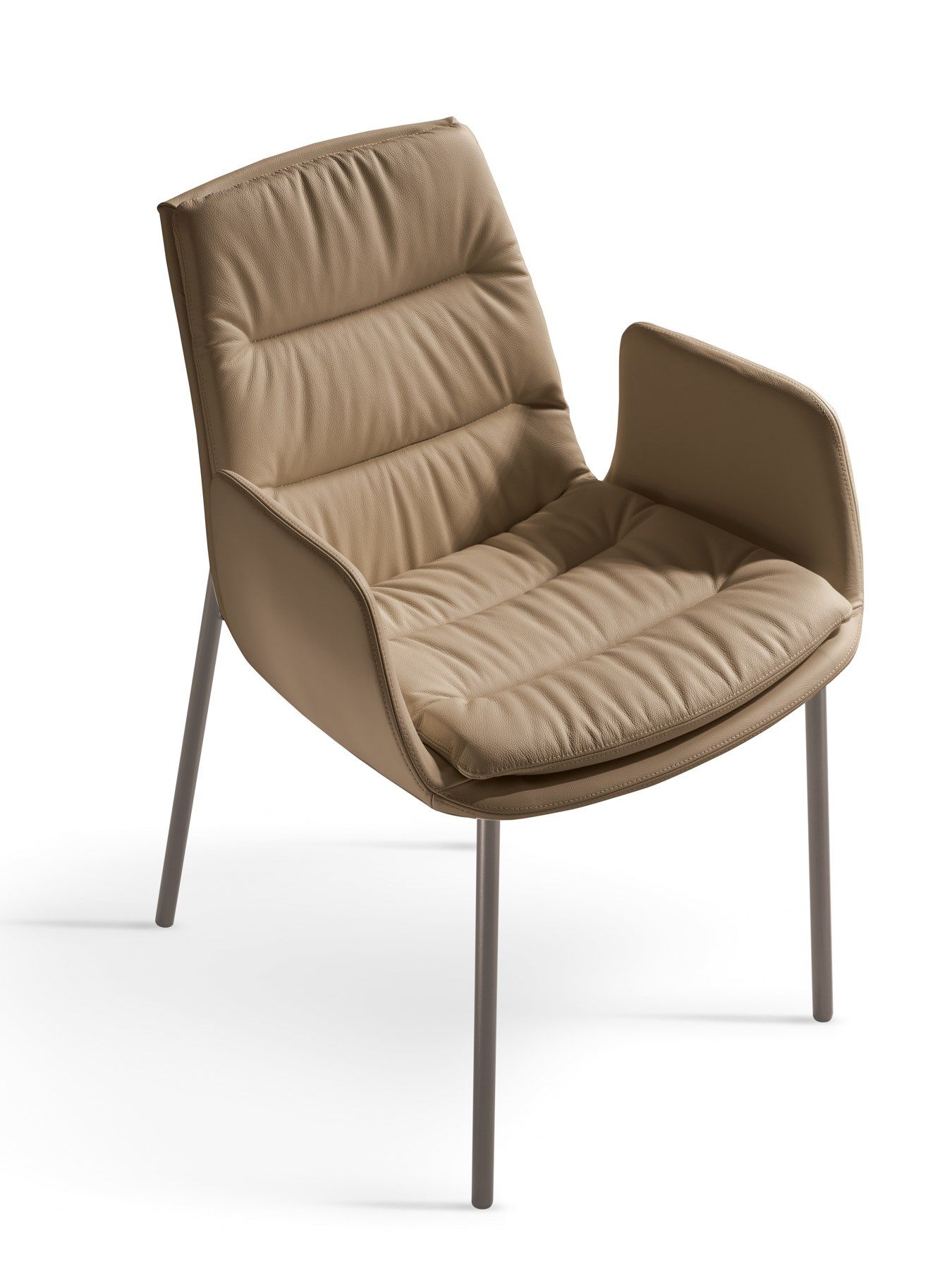 Кожаный мягкий стул с подлокотниками EFORMA Lady ARCH-00053396 - Вид №1