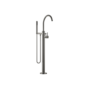 Смеситель для ванны однорычажный со стояком для отдельностоящей установки с ручным душем - Темный Хром