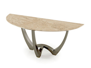 Деревянная овальная консоль